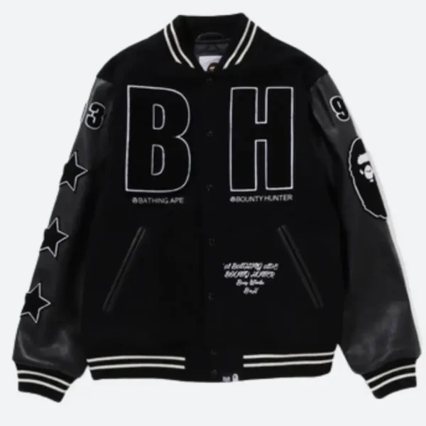 BAPE X Bounty Hunter Varsity Jacket