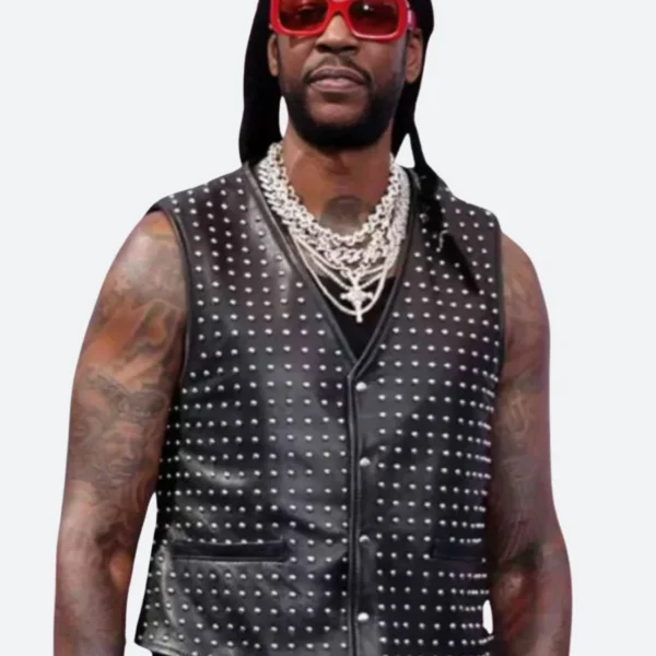 BET Awards 2024 2 Chainz Leather Vest