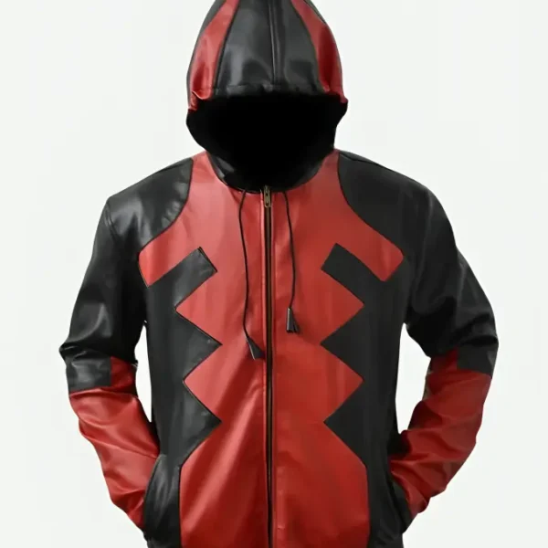 Deadpool Hooded Leather Jacket