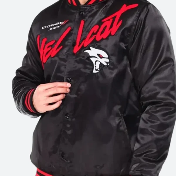 Dodge II SRT Hellcat Black Varsity Jacket