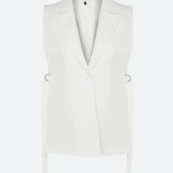 Lily Collins Emily in Paris S02 White Vest