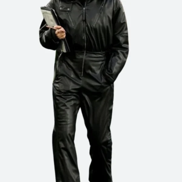 Erin Andrews Leather Jumpsuit