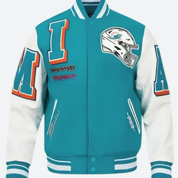 Fernanda Gentil Miami Dolphins Varsity Jacket