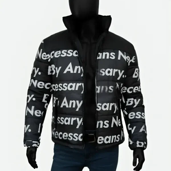 Goku Drip Black Puffer Jacket