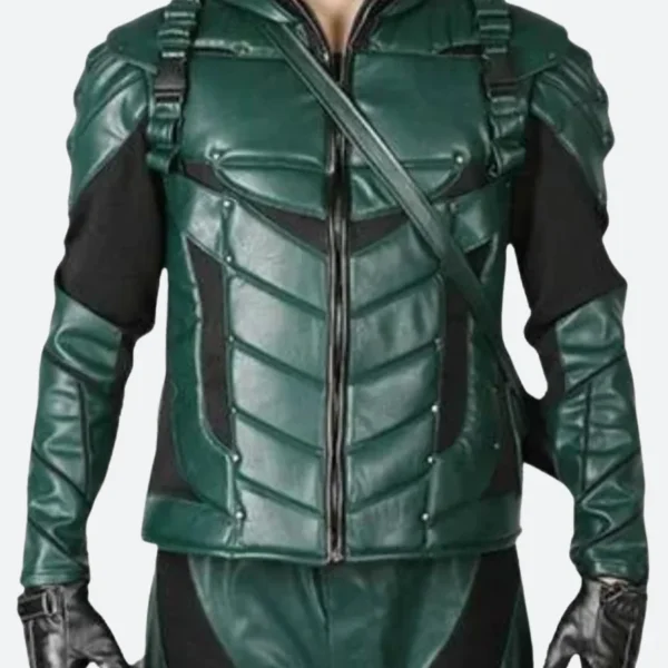 Green Arrow S05 Oliver Leather Jacket