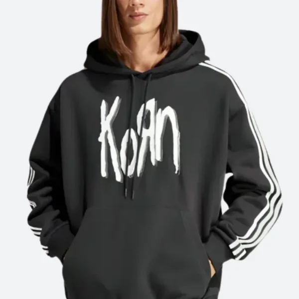 Korn Black & White Stripped Hoodie
