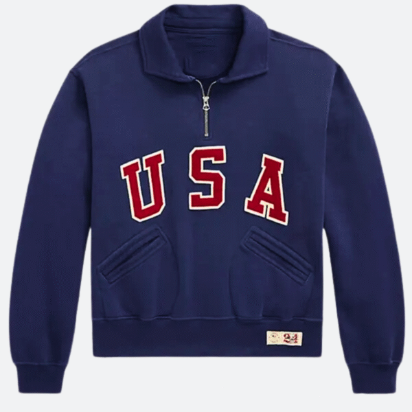 Lady Gaga USA Olympic Quarter Zip Jacket