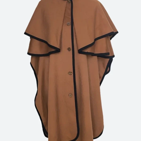 Lily Collins Emily in Paris S04 Brown Cape Coat