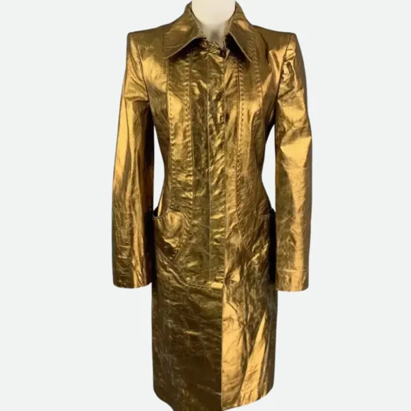 Lily Emily In Paris S03 Golden Coat