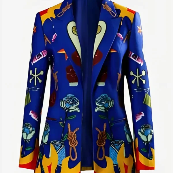 Harley Quinn Birds of Prey Blue Blazer