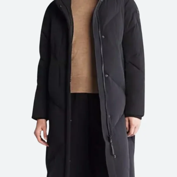 Meghan Markle Quilted Maxi Hooded Puffer Coat