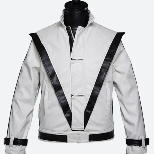 Michael Jackson Thriller Grey Leather Jacket