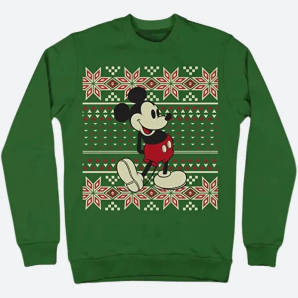 Mickey Mouse Snowflake Christmas Sweatshirt