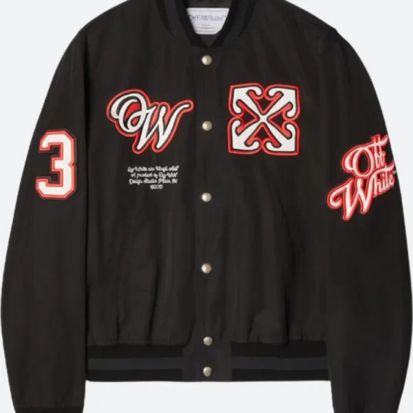 Off White X Paris Hilinski Golf Varsity Jacket