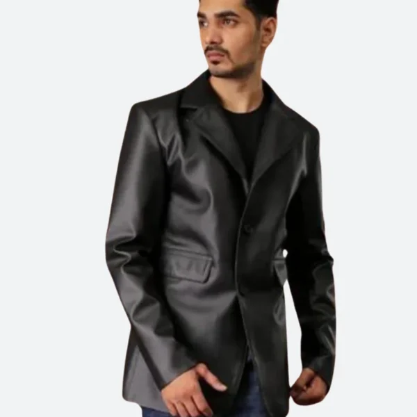 Reptile Tom Nichols Leather Blazer