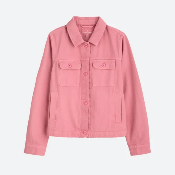 Rose Pink Denim Jacket