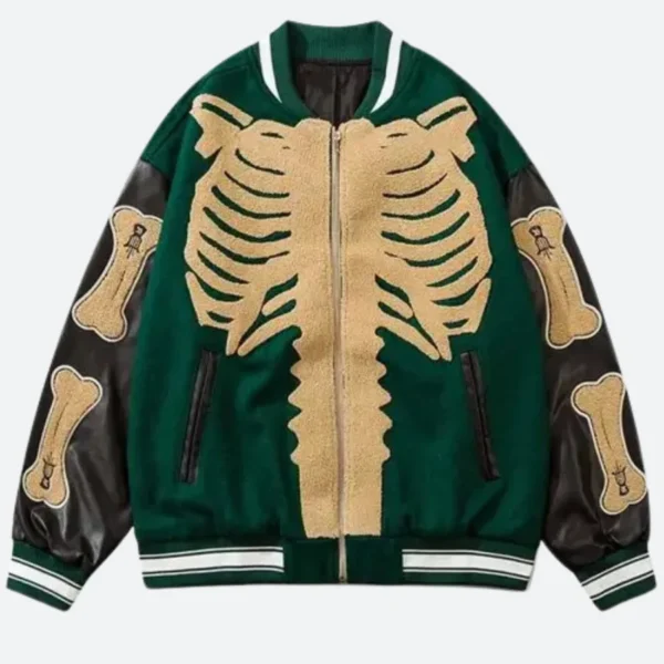 Skeleton Bones Varsity Jacket