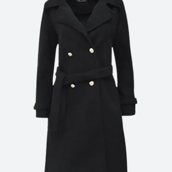 The Jetty Ember Black Trench Coat