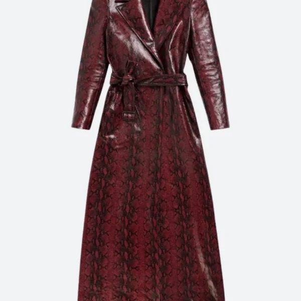The Kardashians S5 Kim Kardashian Snake Trench Coat