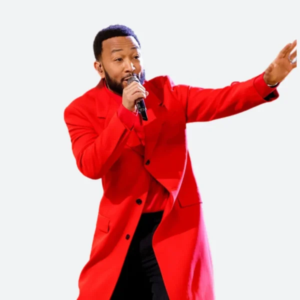 The Voice John Legend Red Long Coat