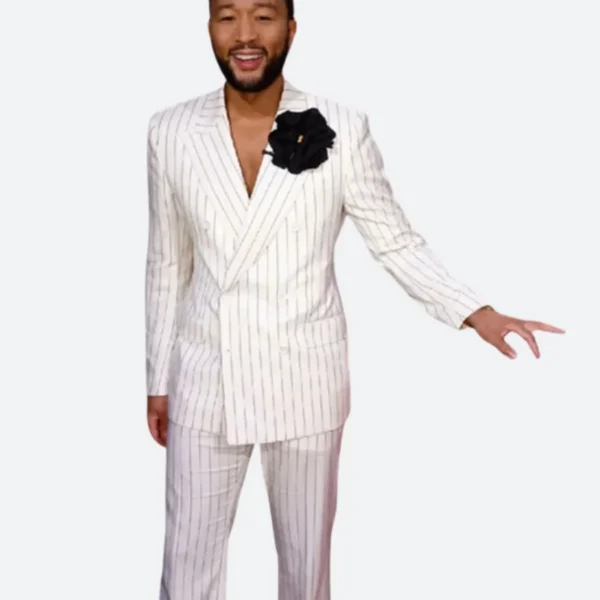 The Voice S25 John Legend Pinstripe Suit
