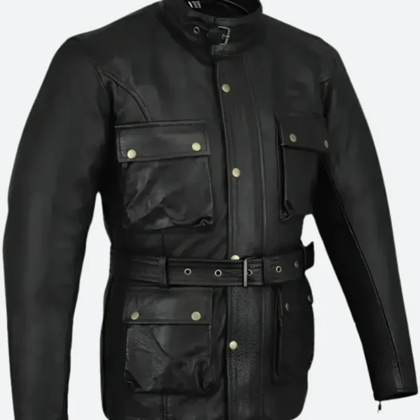 Trialmaster Black Leather Jacket