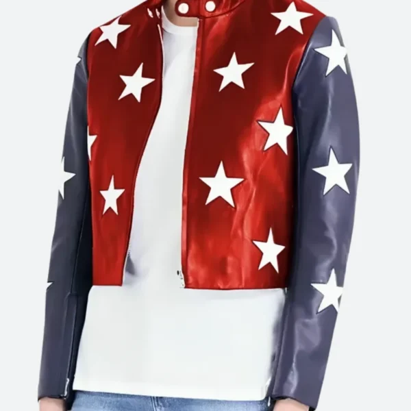 USA Independence Day Leather Jacket