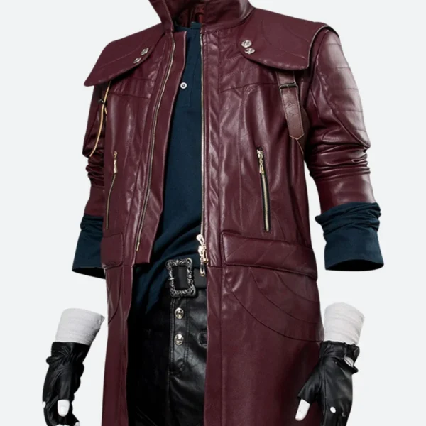 Devil May Cry 5 Dante Mercenary Leather Trench Coat