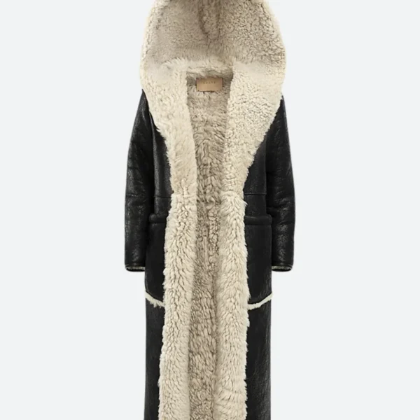 Katie Holmes Shearling Leather Trench Coat