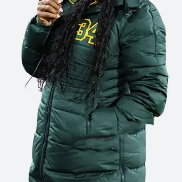 Simone Biles Green Bay Packers Puffer Coat